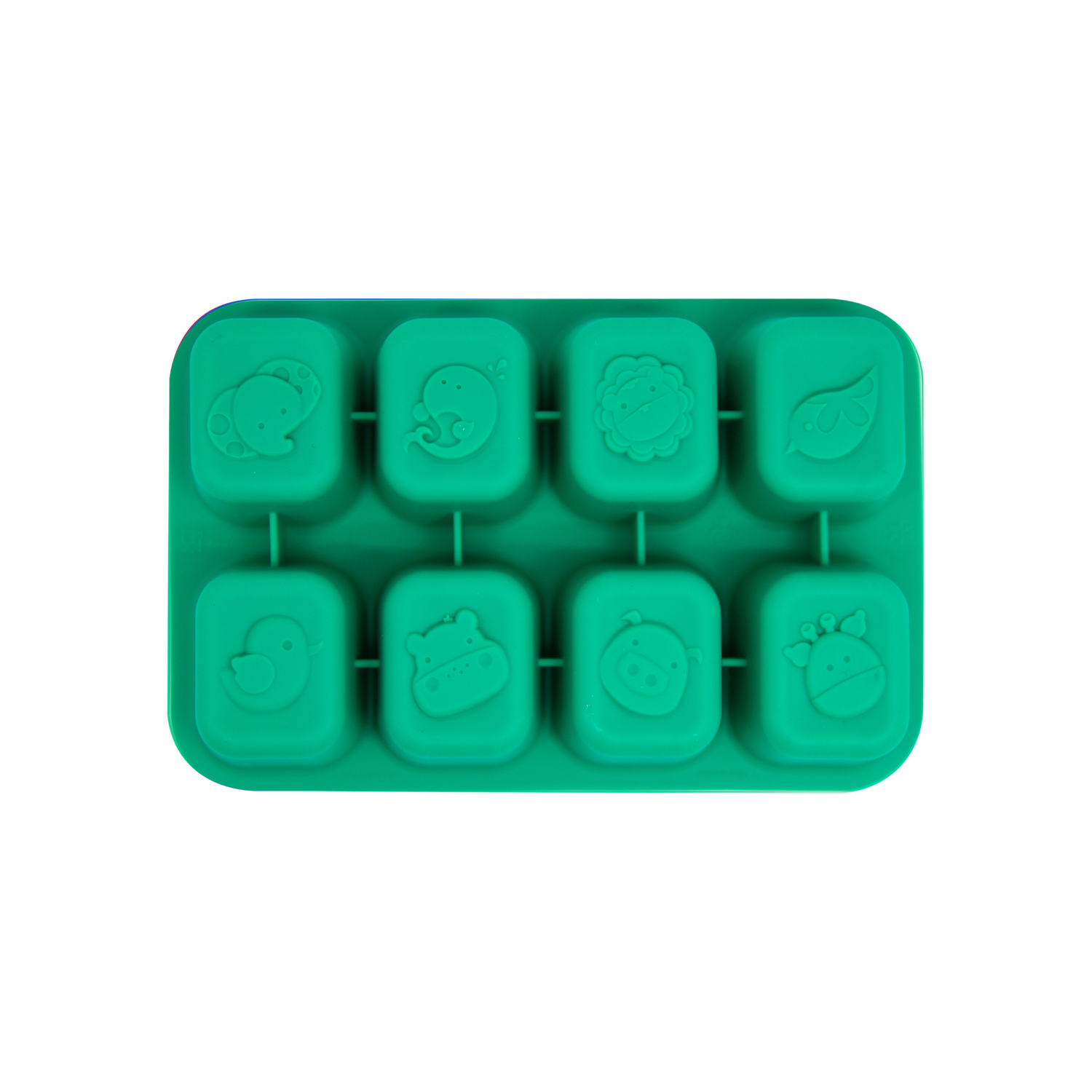 Forma para Congelar com 8 Cubos 30 ml Elefante Ollie - Verde