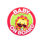 Baby On Board Para Carro/Vidro Leão Marcus - Vermelho