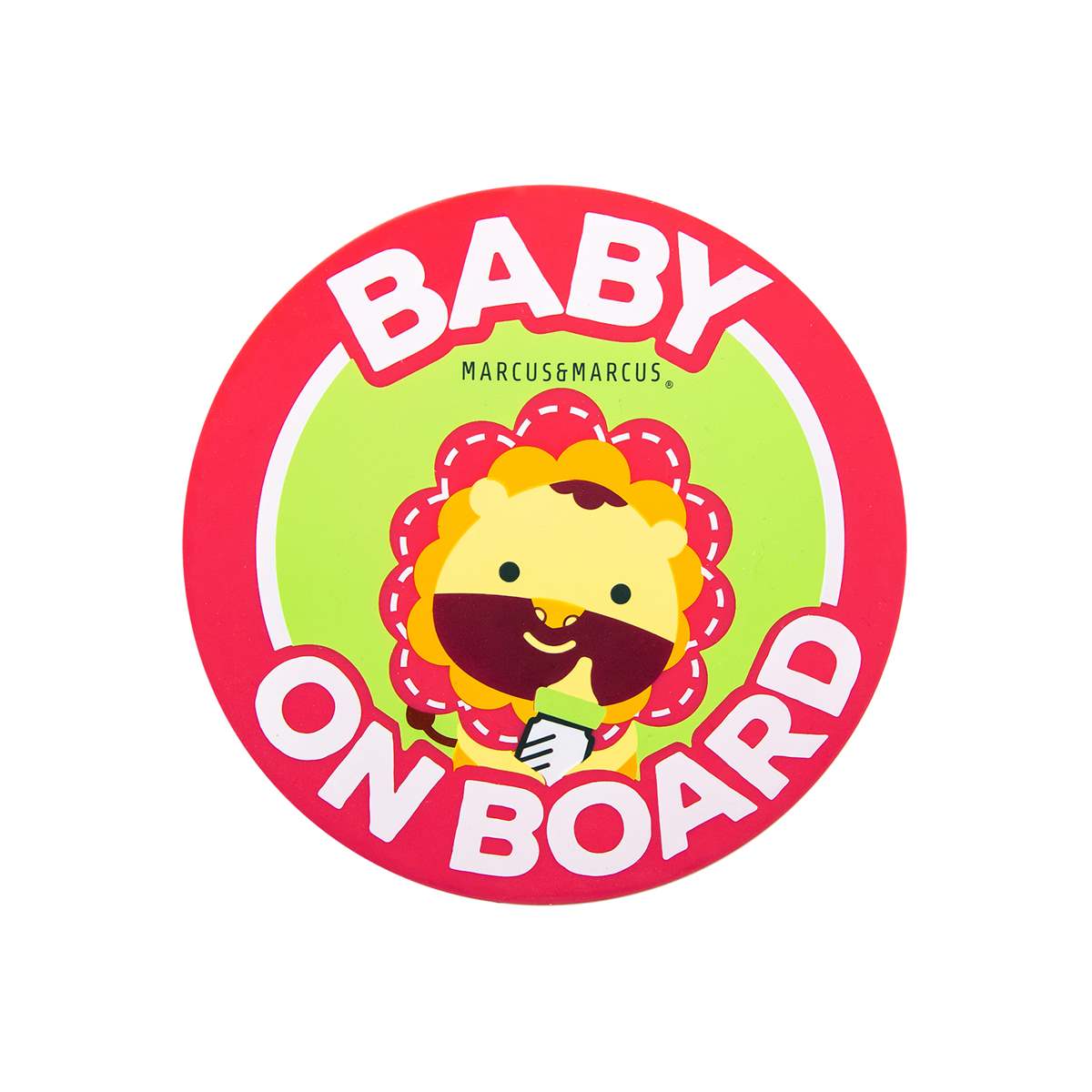 Baby On Board Para Carro/Vidro Leão Marcus - Vermelho