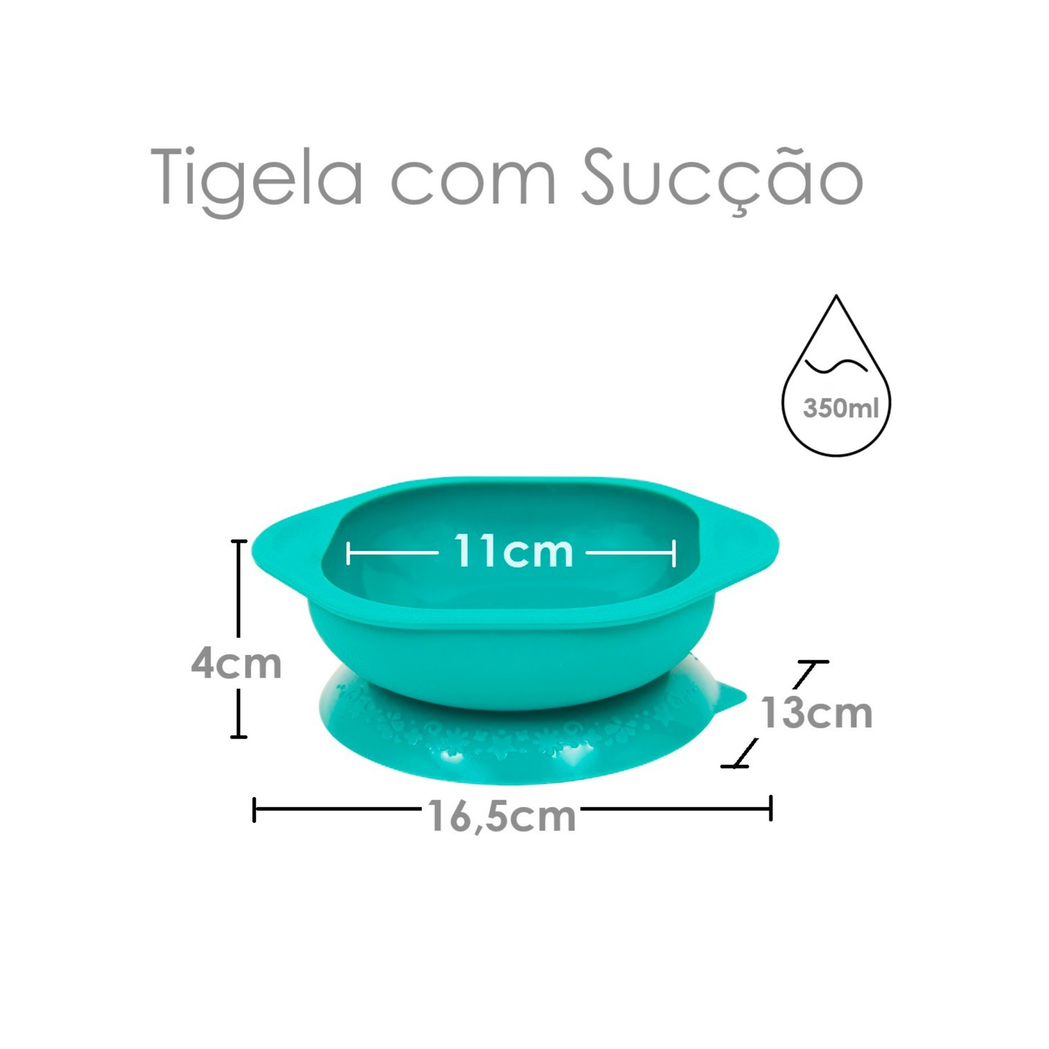 Tigela com Sucção Elefante Ollie - Verde