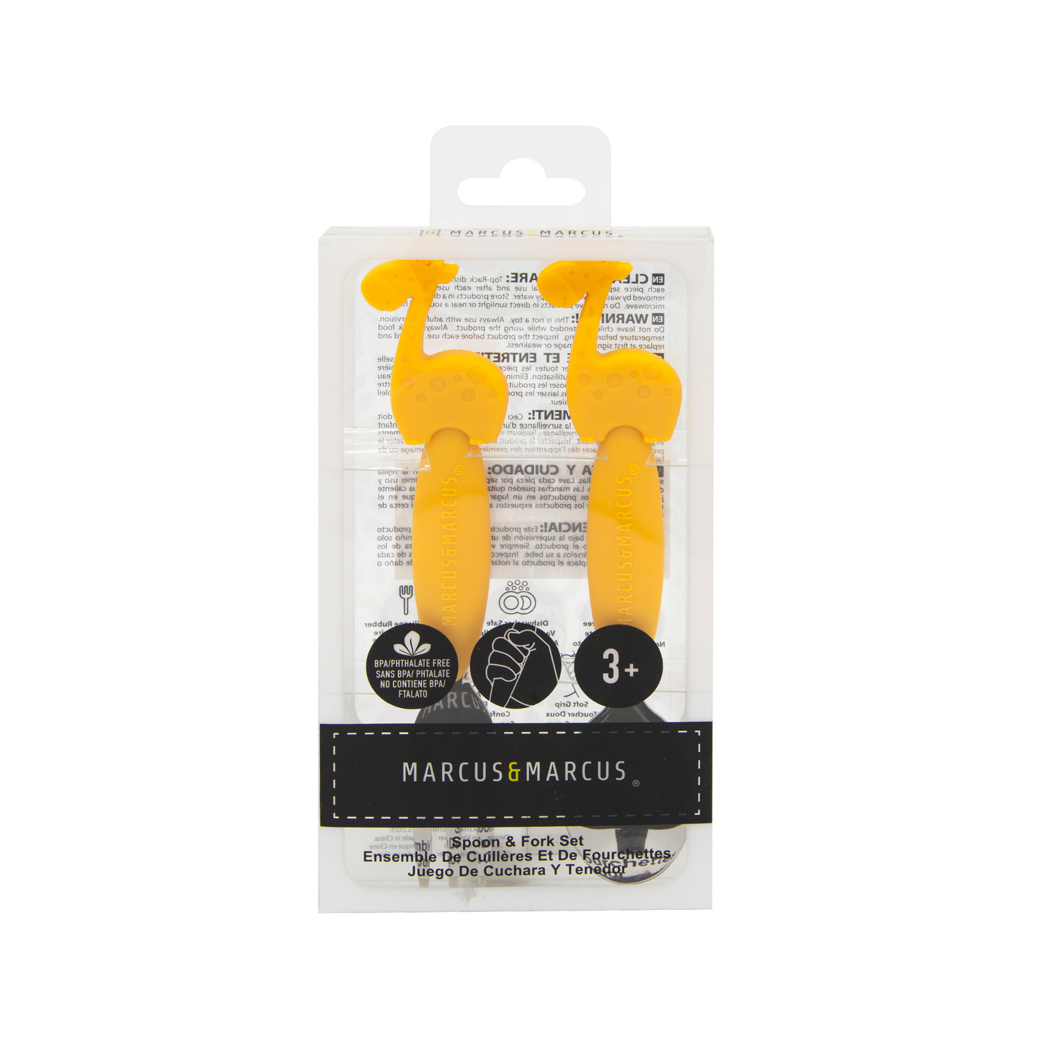 Jogo de Colher e Garfo com Inox Girafa Lola - Amarelo