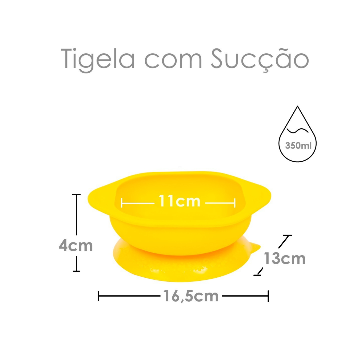 Tigela com Sucção Girafa Lola - Amarelo