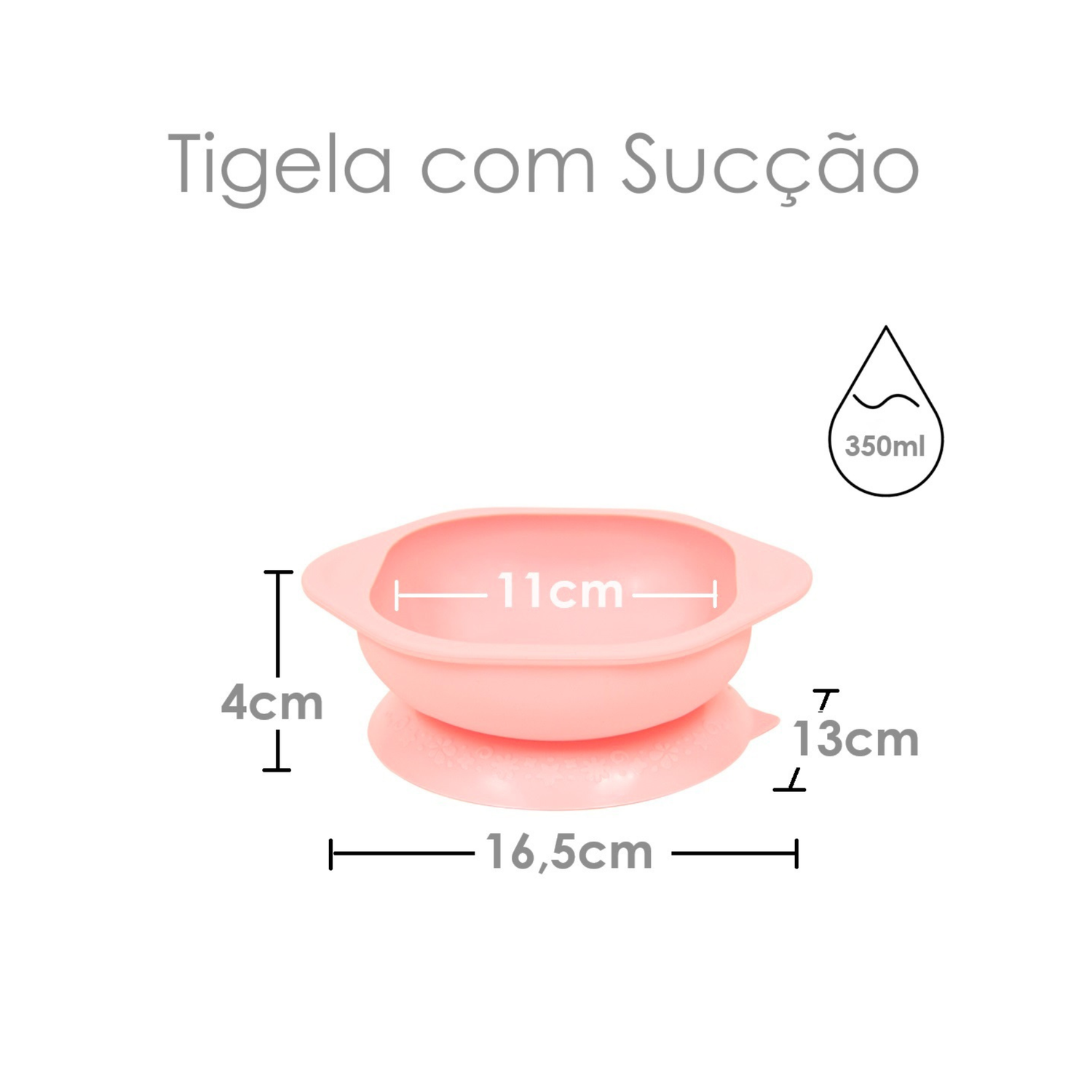 Tigela com Sucção Porquinha Pokey - Rosa