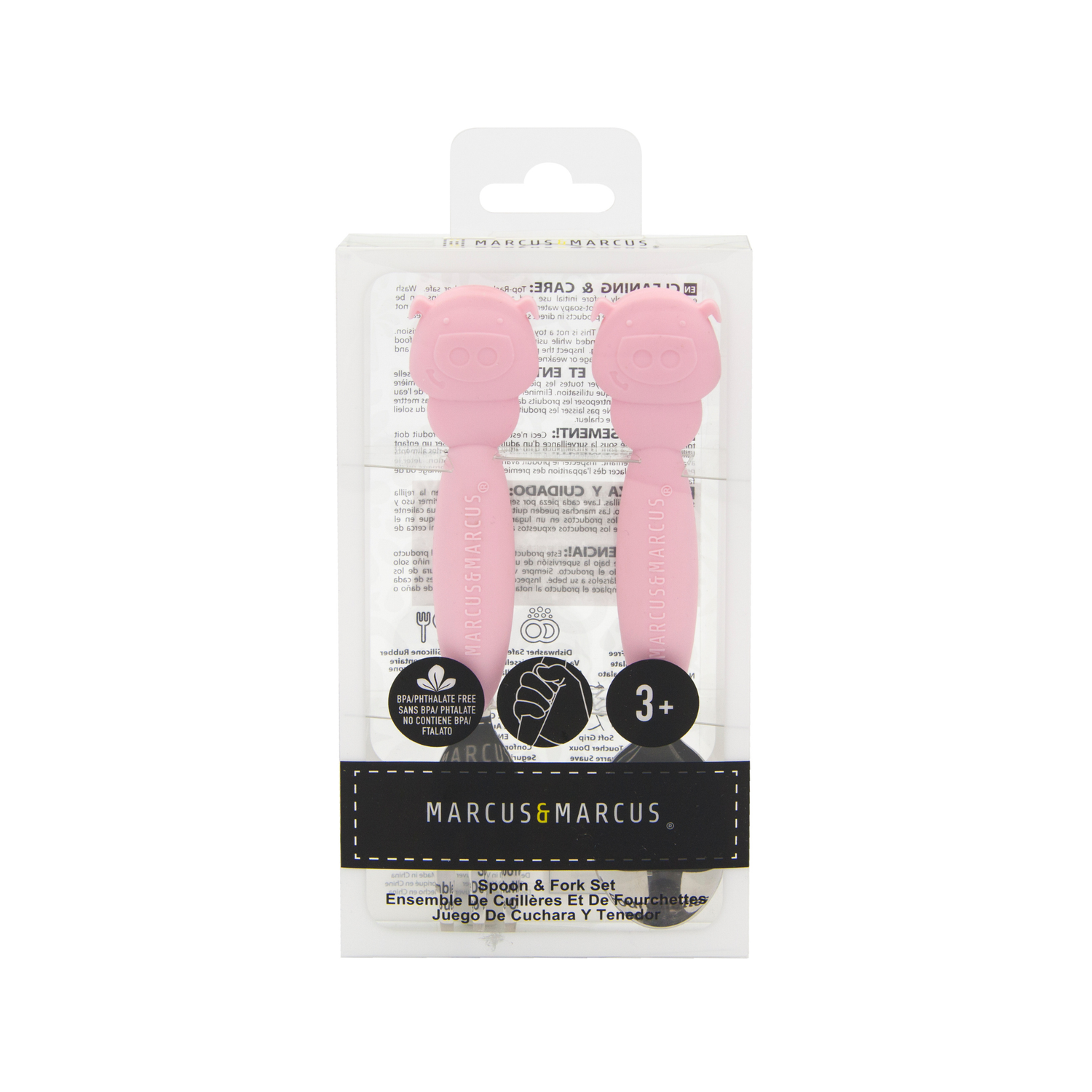 Jogo de Colher e Garfo com Inox Porquinha Pokey - Rosa