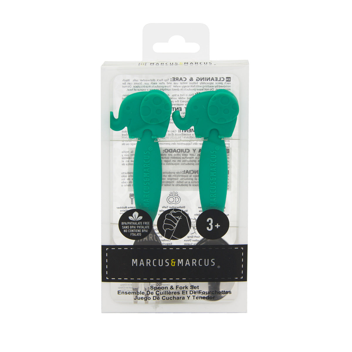 Jogo de Colher e Garfo com Inox Elefante Ollie - Verde