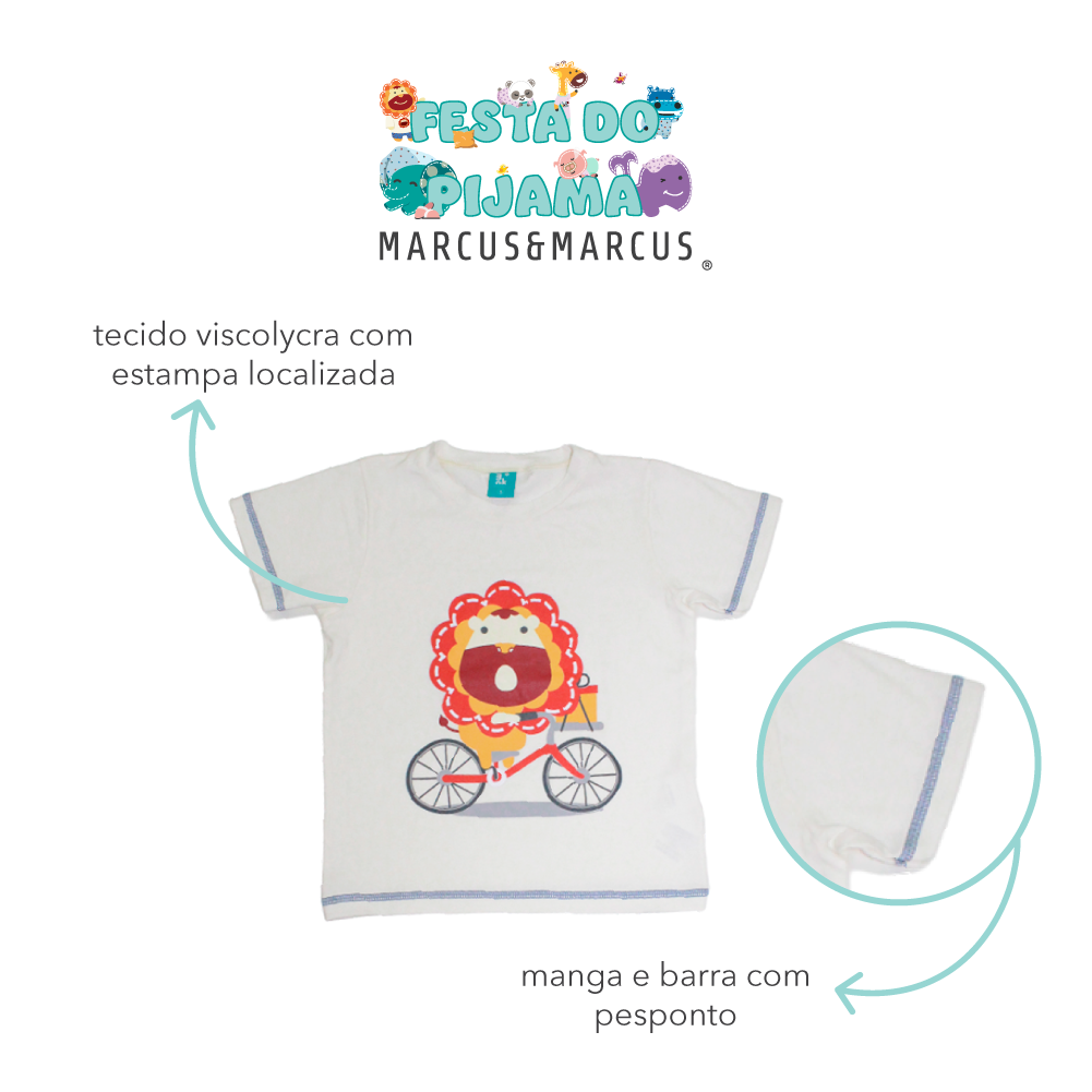 Pijama Curto Masculino Leão Marcus