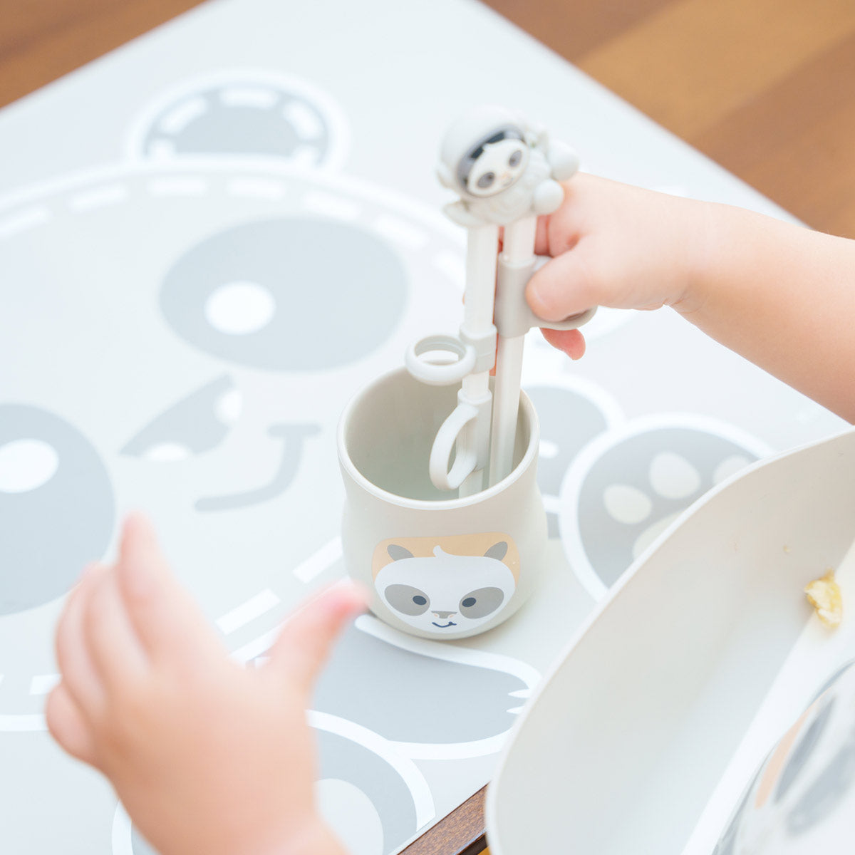 Jogo Americano em Silicone Panda Pebble - Cinza