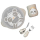 Kit De Alimentação Com Copo Anatômico Panda Pebble - Cinza