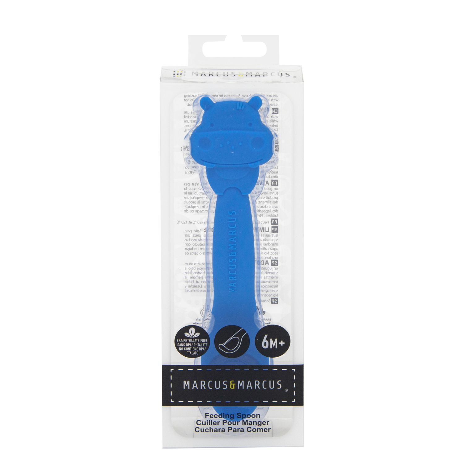 Colher em Silicone para Papinha Hipopótamo Lucas - Azul