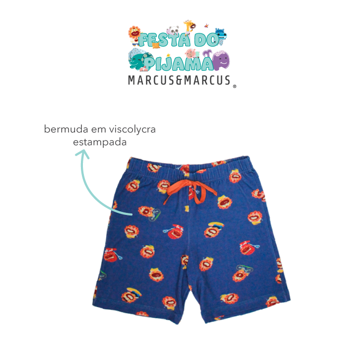Pijama Curto Masculino Leão Marcus