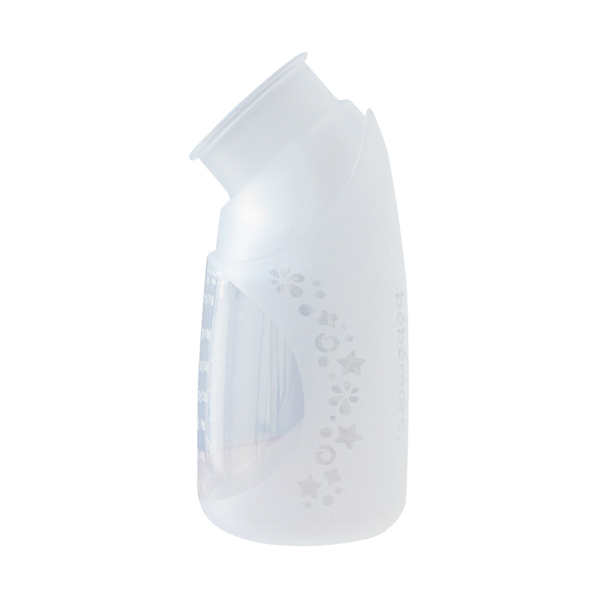 Mamadeira Angulada em Silicone 240 ml - Creme