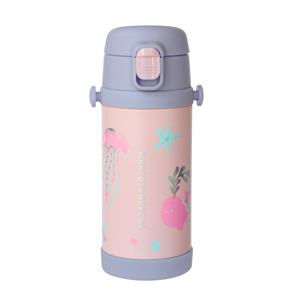Garrafa Térmica 2 em 1 350 ml Fundo do Mar - Rosa