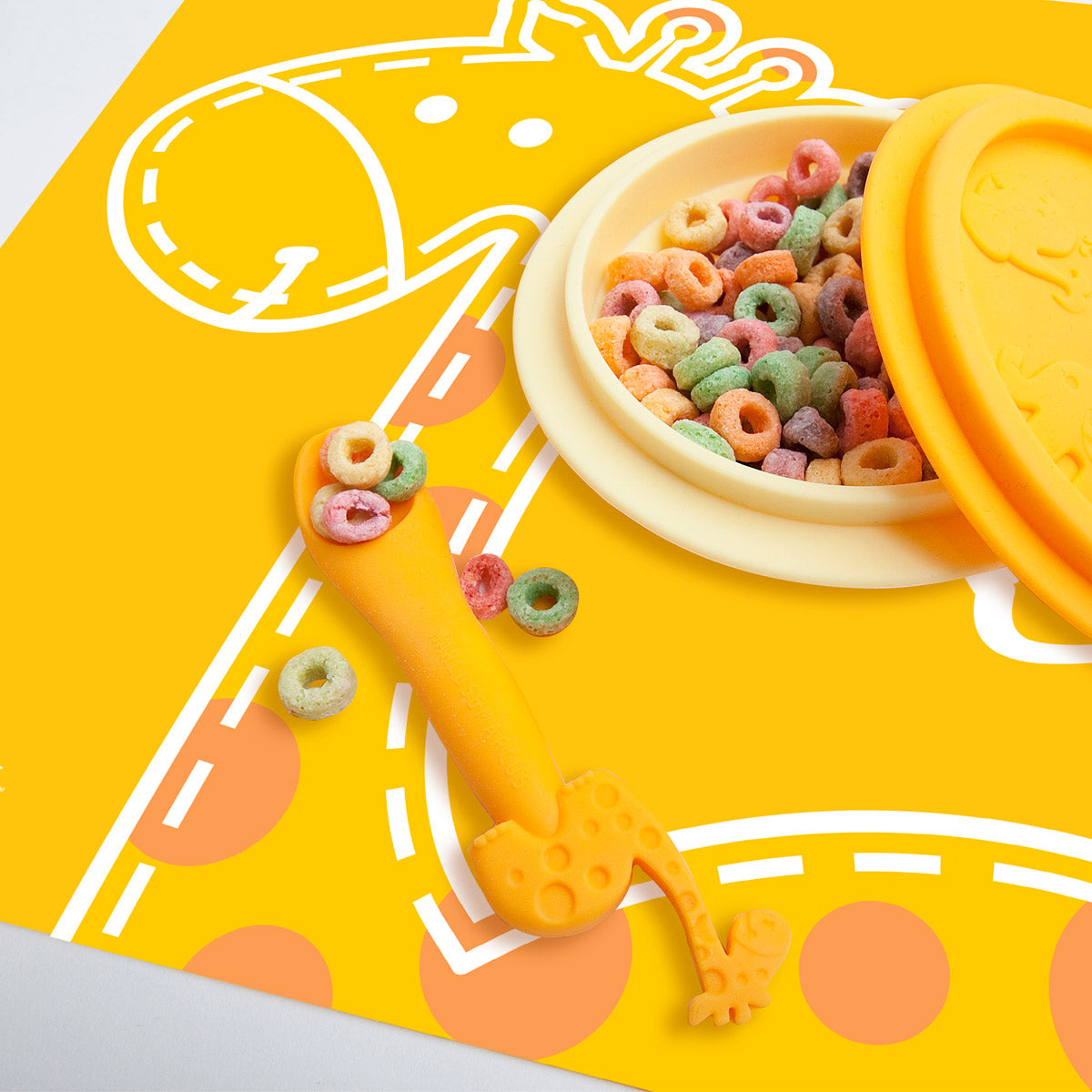 Jogo Americano em Silicone Girafa Lola - Amarelo