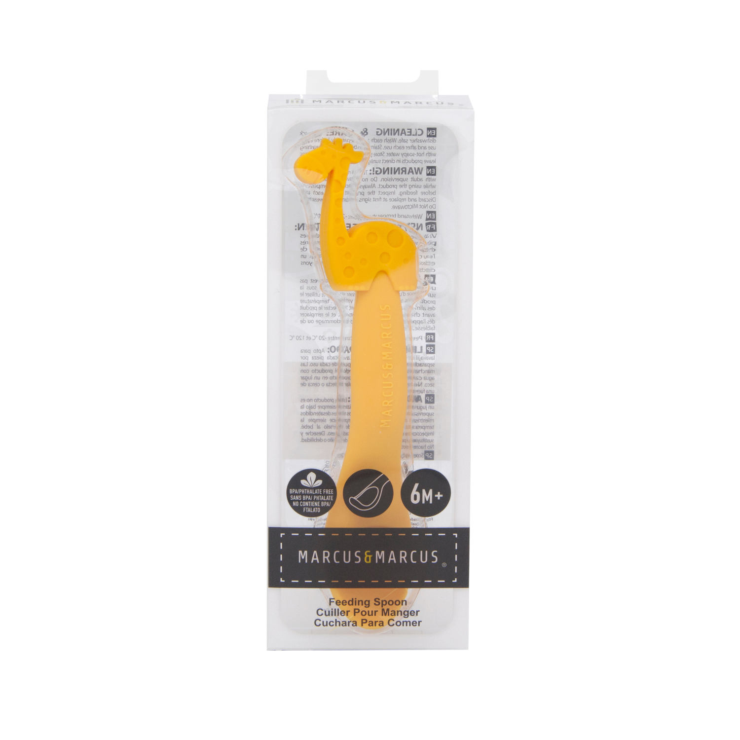 Colher em Silicone para Papinha Girafa Lola - Amarelo