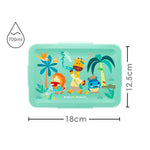 Bento Box Com 2 Divisórias Em Silicone Removíveis 700Ml Jungle - Verde