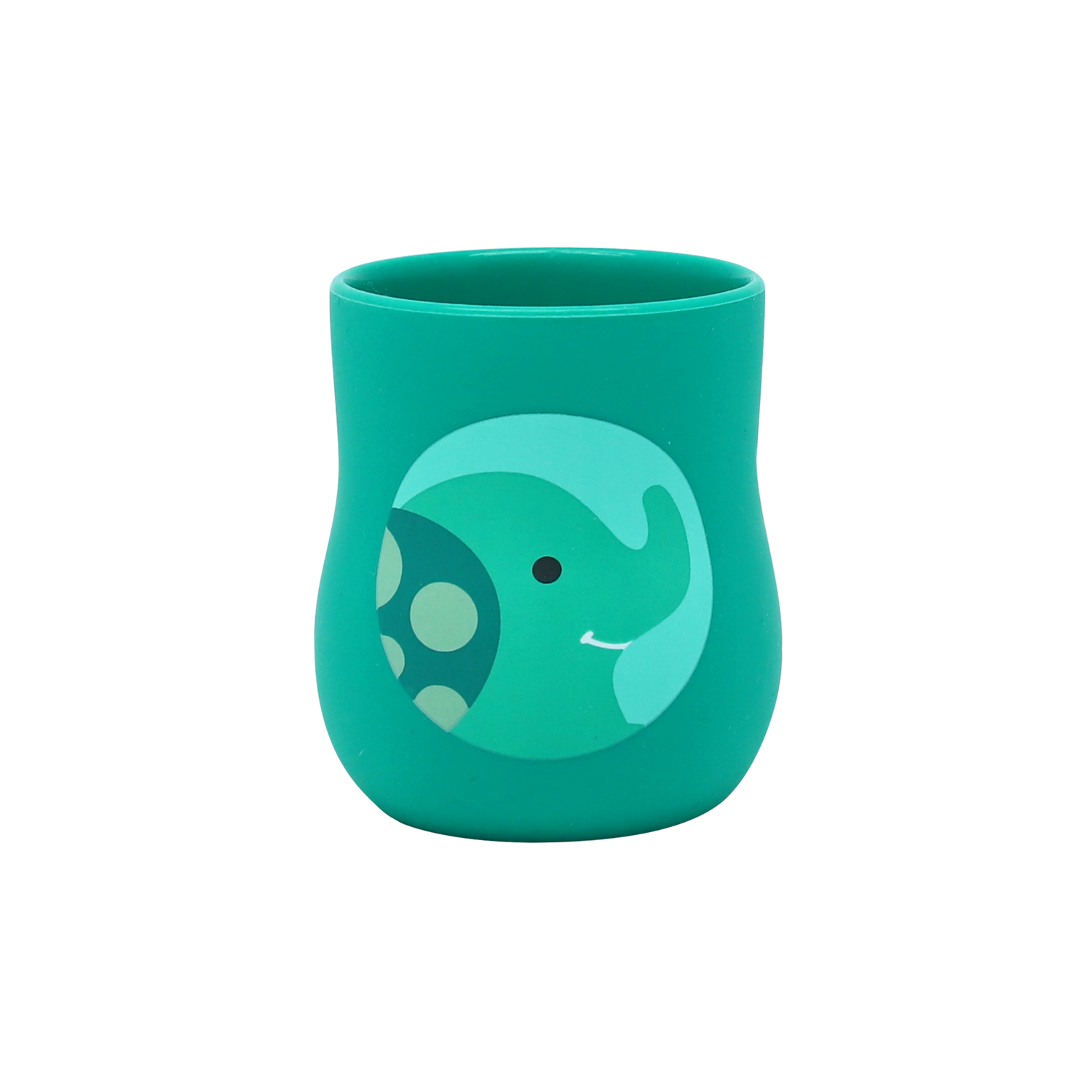 Copo Anatômico em Silicone 120 ml Elefante Ollie - Verde