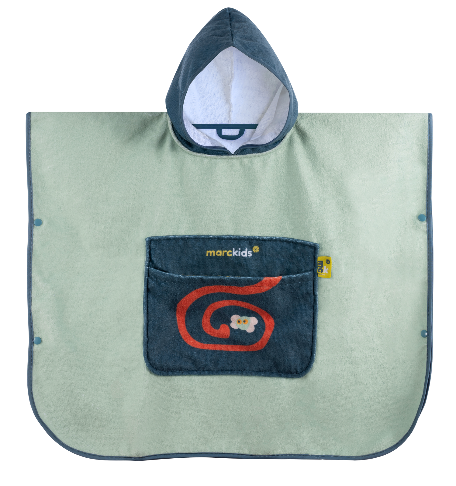 Toalha-Poncho Répteis Da Selva - Verde E Azul Único