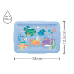 Bento Box Com 2 Divisórias Em Silicone Removíveis 700Ml Sealife - Azul