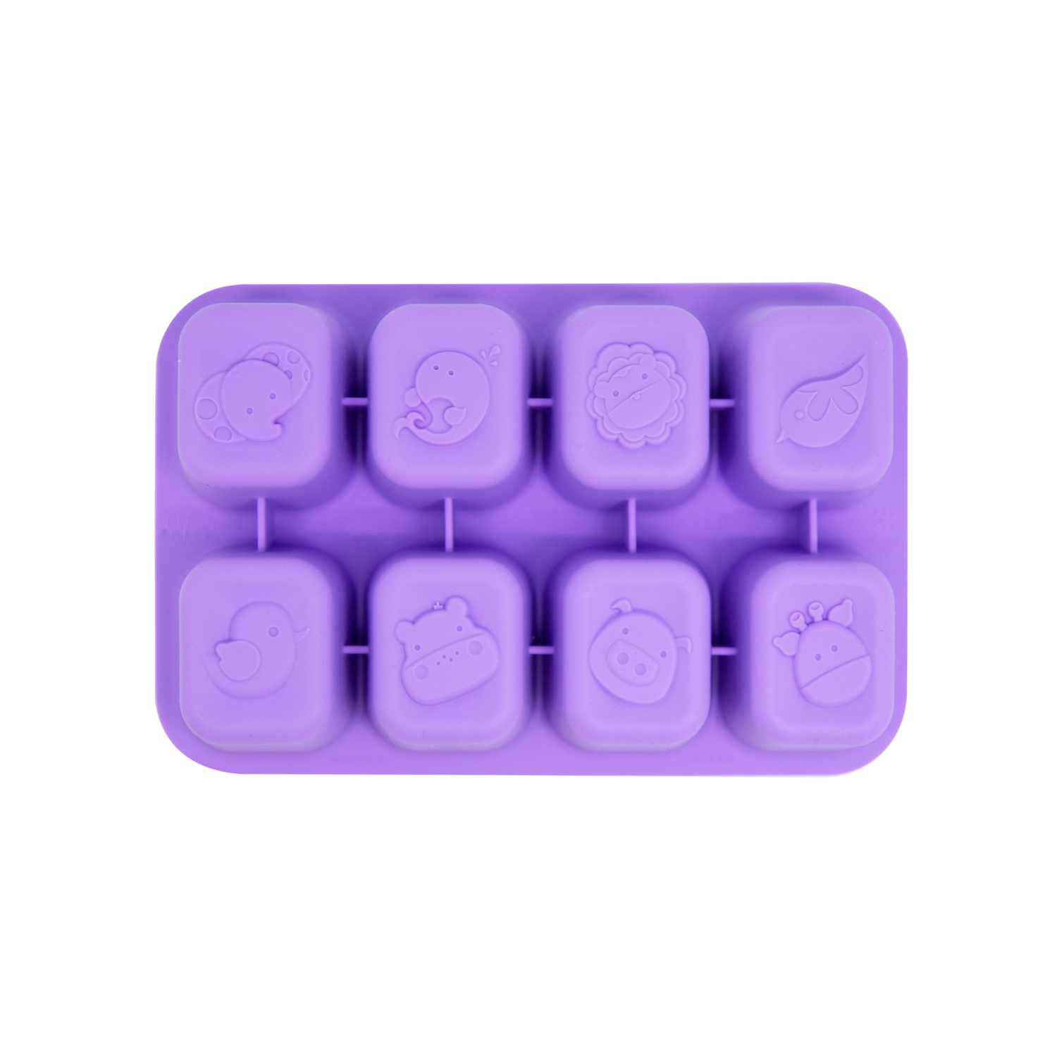 Forma para Congelar com 8 Cubos 30 ml Baleia Willo - Lilás