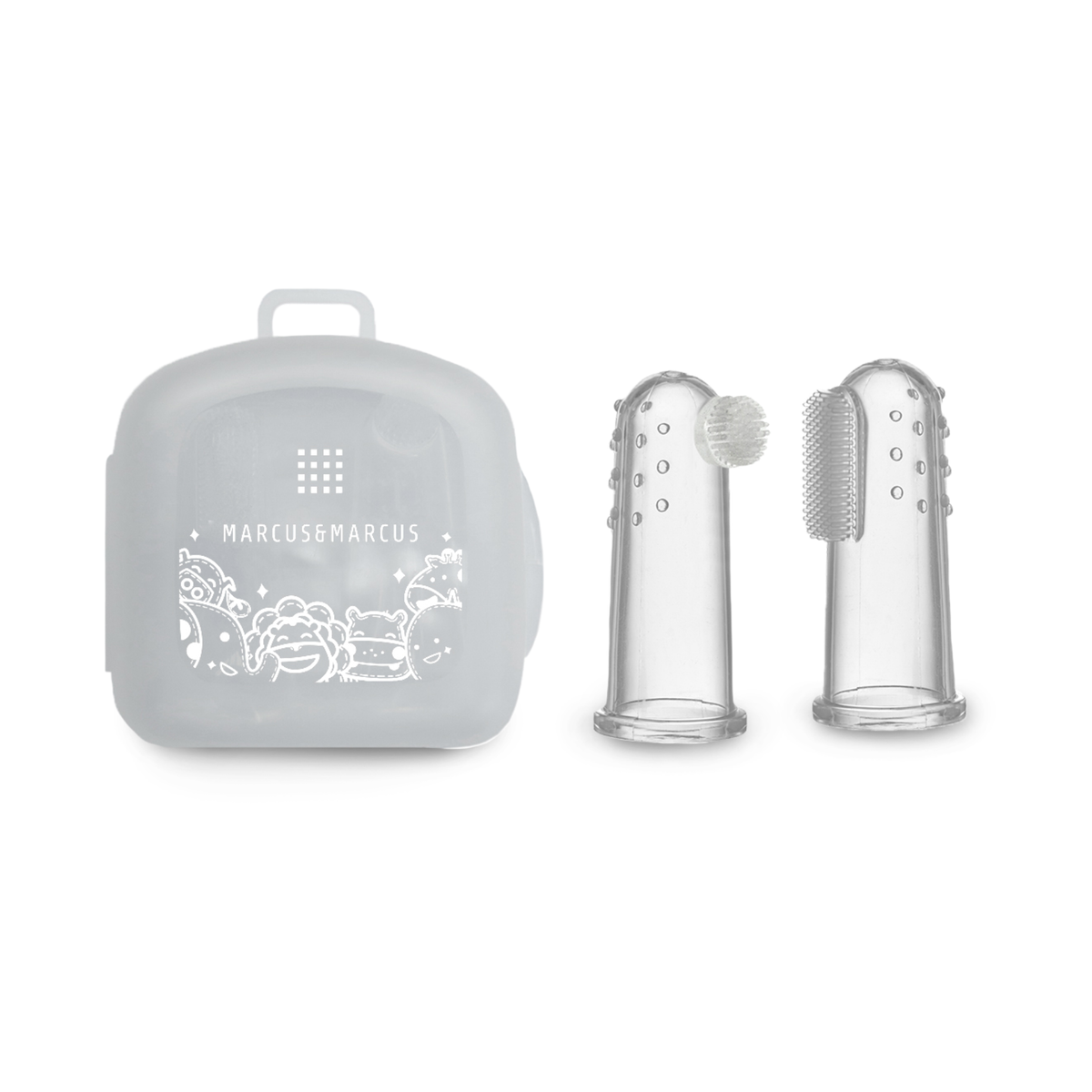 Kit Com 2 Dedeiras Em Silicone Com Case