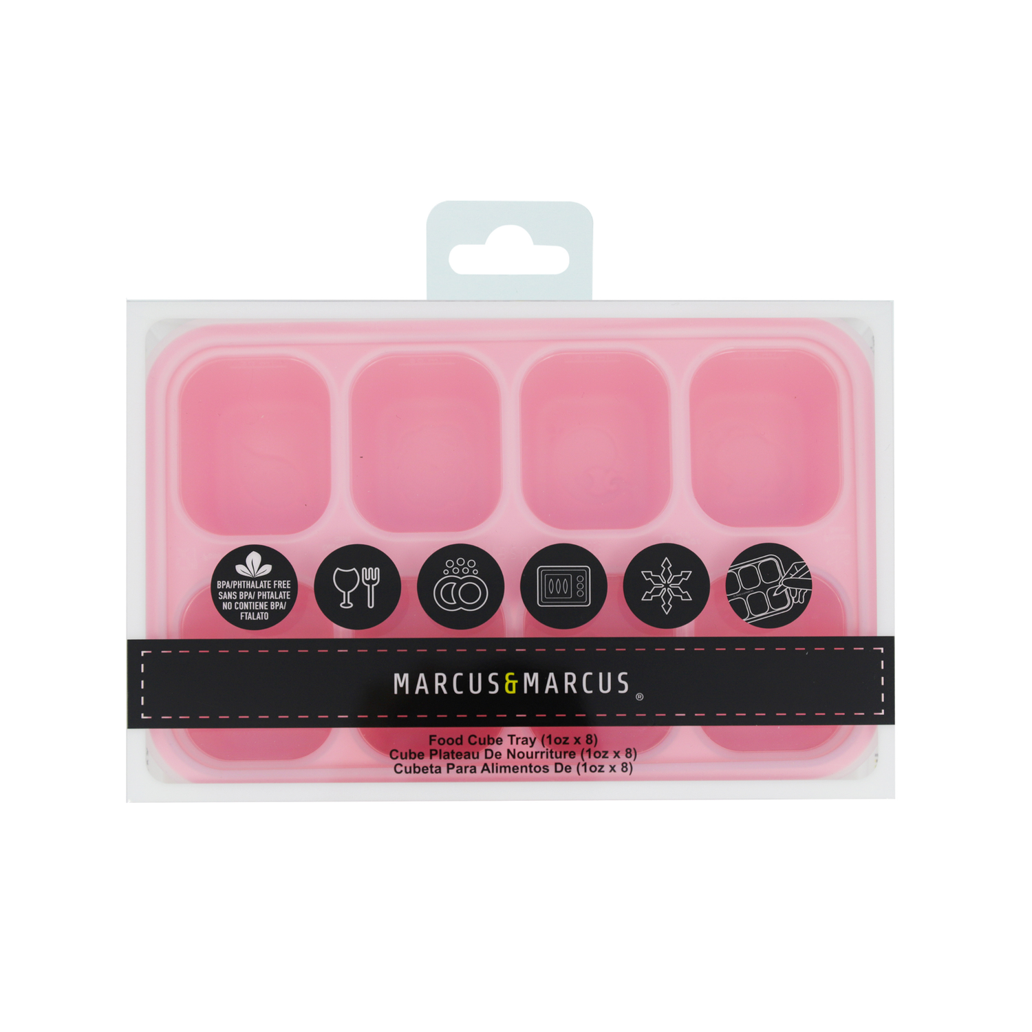 Forma para Congelar com 8 Cubos 30 ml Porquinha Pokey - Rosa