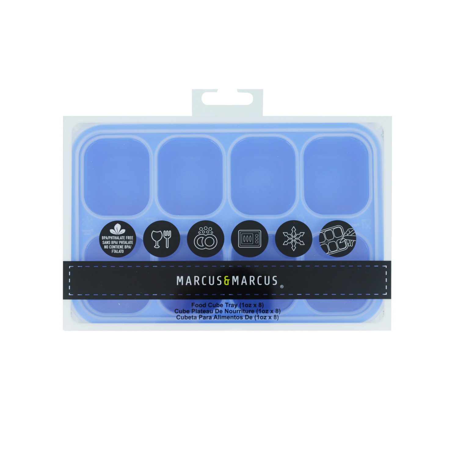 Forma para Congelar com 8 Cubos 30 ml Hipopótamo Lucas - Azul