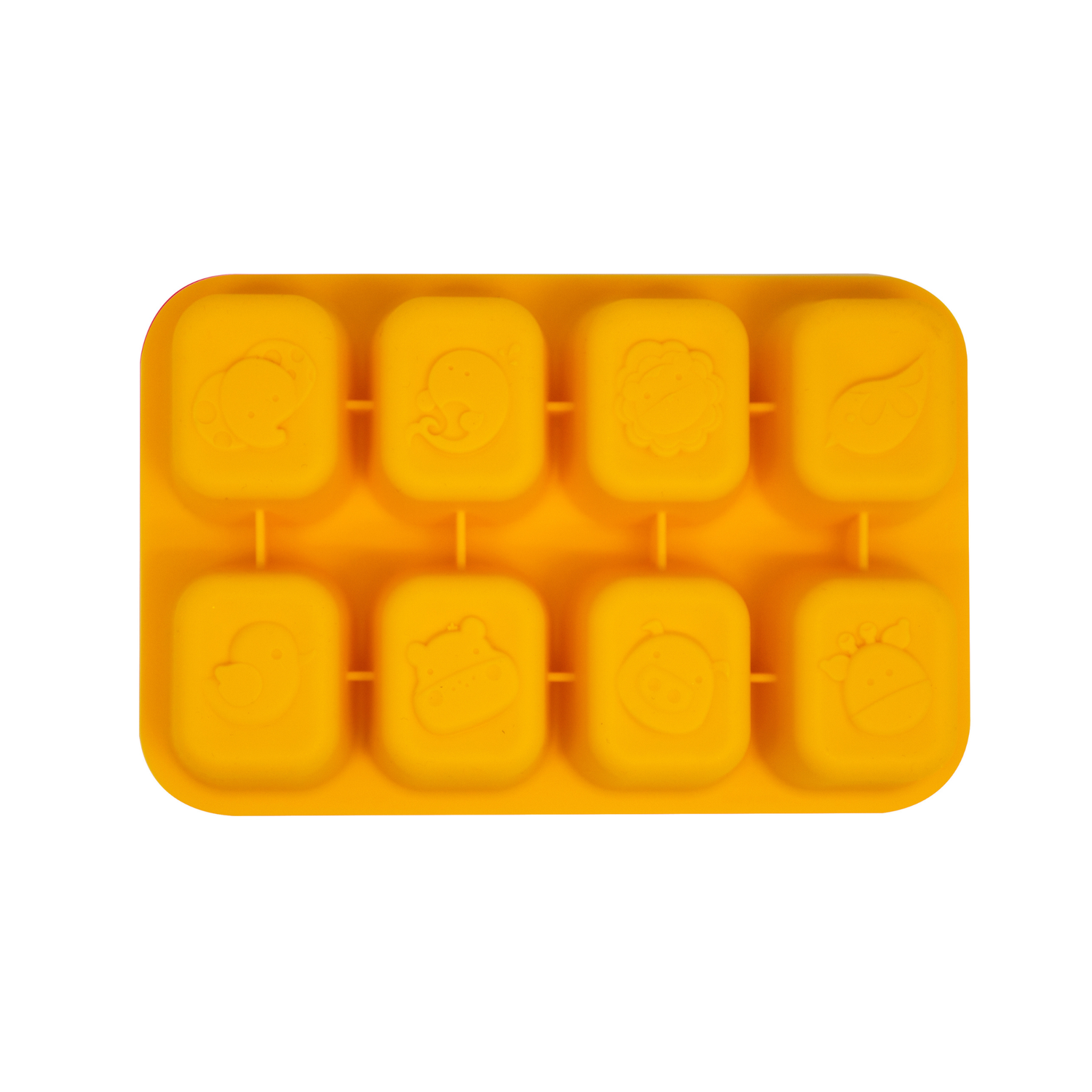 Forma para Congelar com 8 Cubos 30 ml Girafa Lola - Amarelo