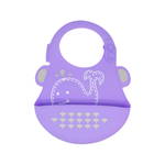 Babador Em Silicone Baleia Willo - Lilás