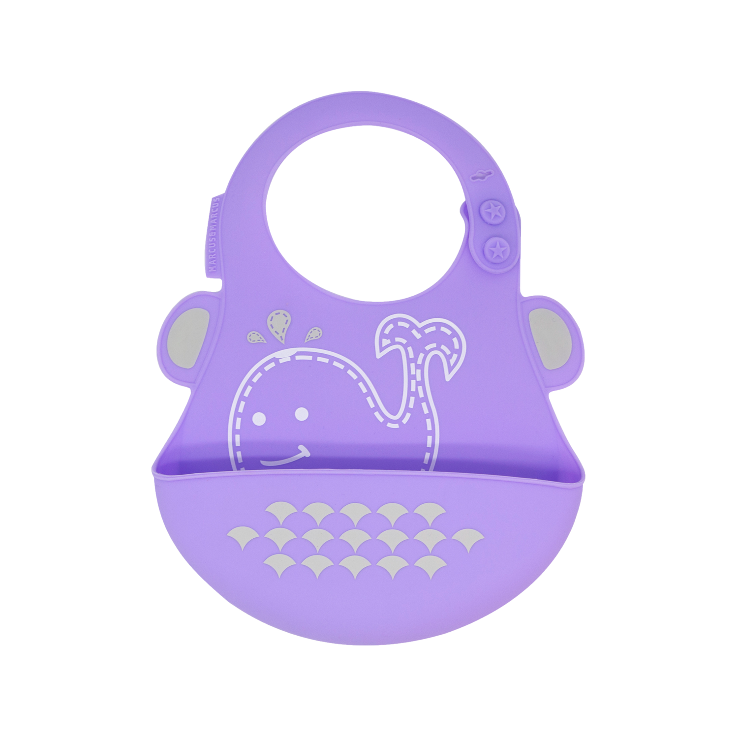 Babador Em Silicone Baleia Willo - Lilás