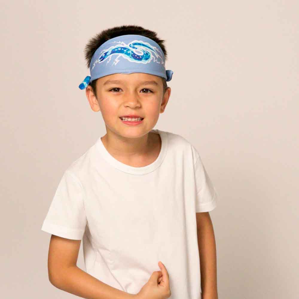 Óculos de Natação com Bandana Azul Elétrico - Azul