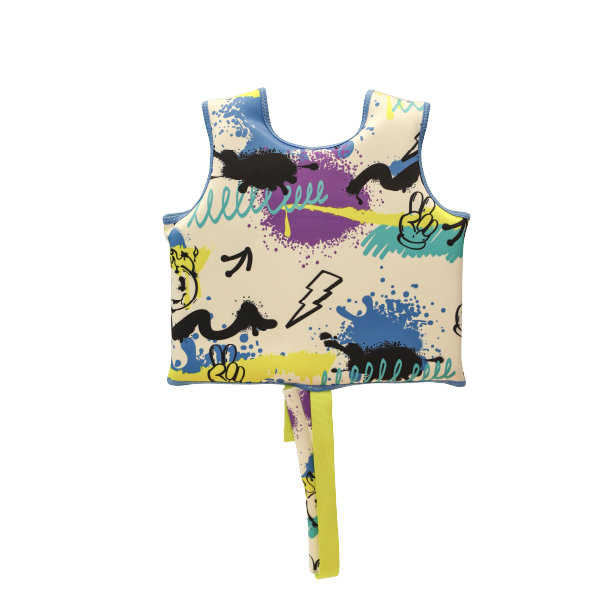 Colete Flutuador Infantil Neon Artístico