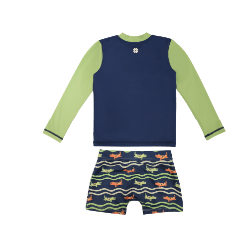 Conjunto Camiseta e Sunga UV +50 Répteis da Selva