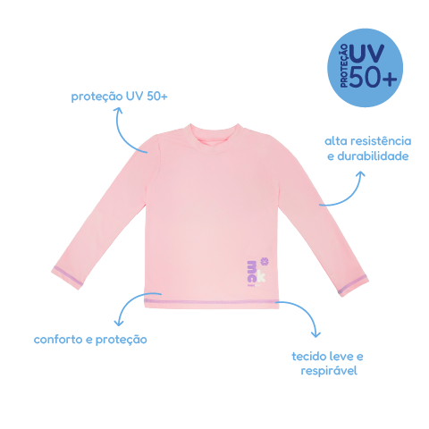 Camiseta UV +50 Marckids - Rosa