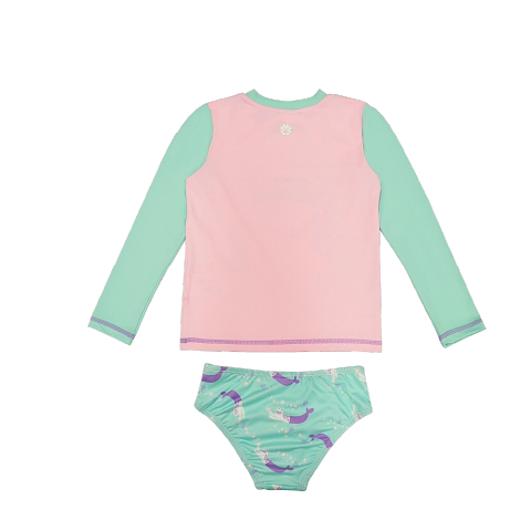 Conjunto Camiseta e Calcinha UV +50 Gatinha Sereia