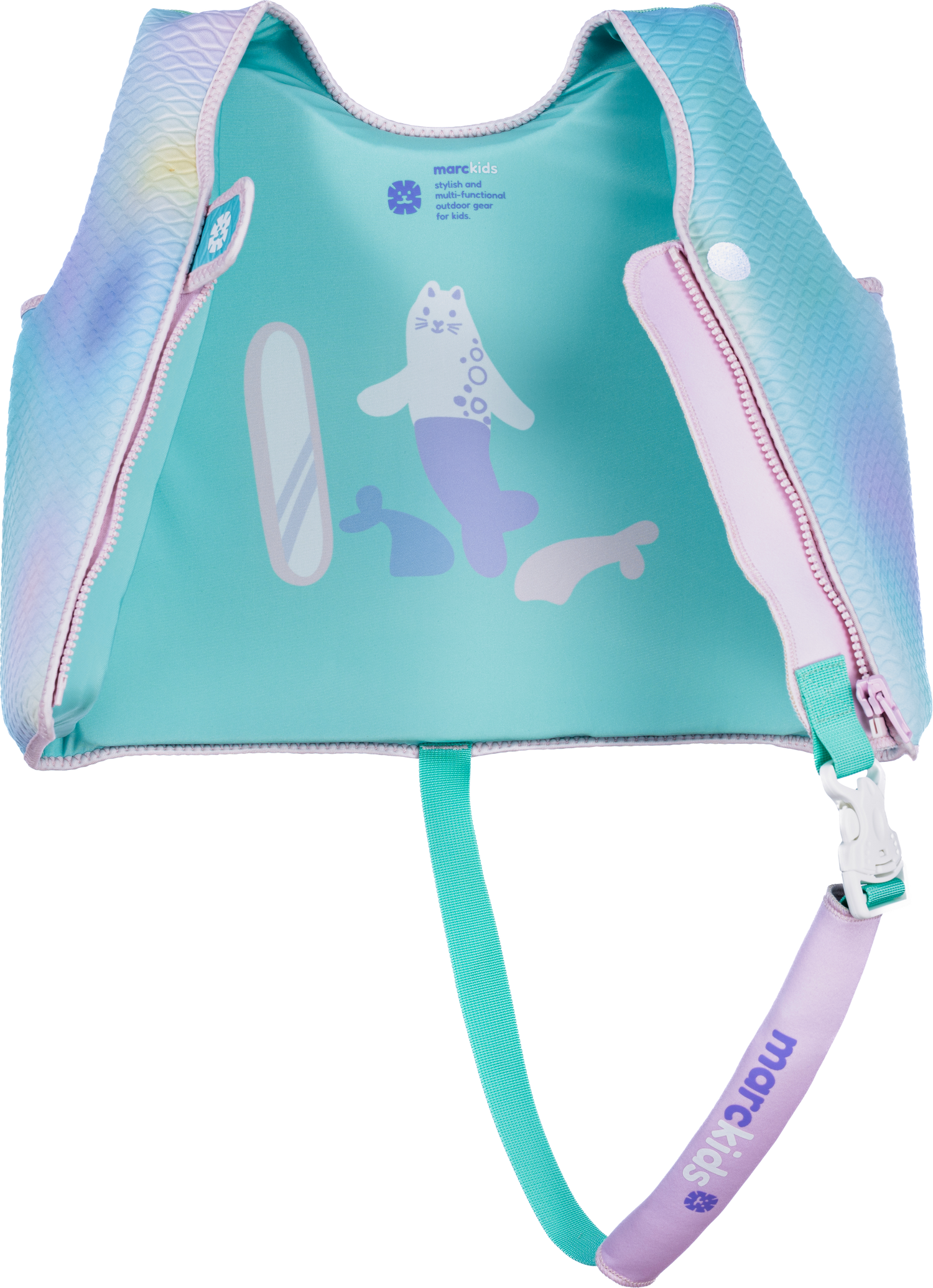 Colete Flutuador Infantil Gatinha Sereia