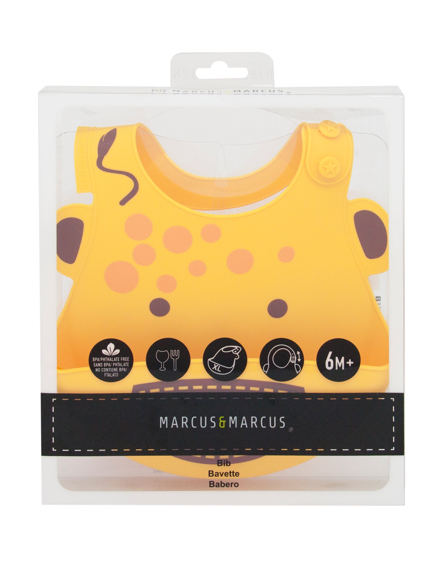 Babador Em Silicone Girafa Lola - Amarelo