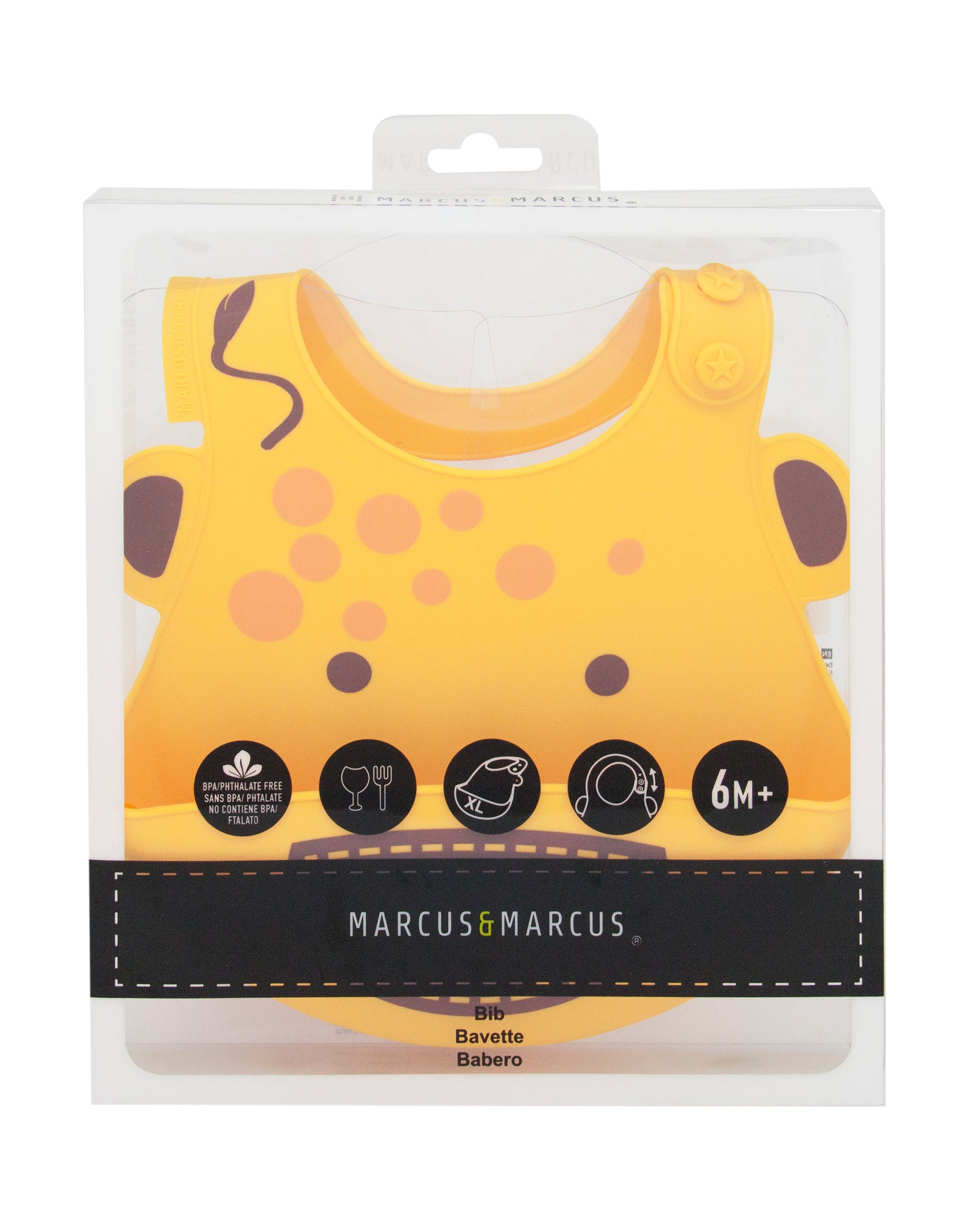 Babador Em Silicone Girafa Lola - Amarelo