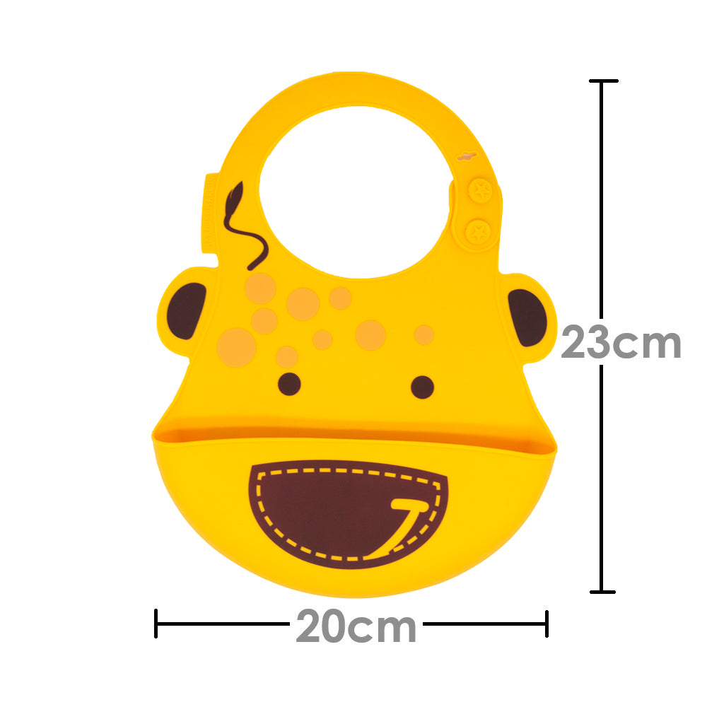 Babador Em Silicone Girafa Lola - Amarelo