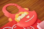 Babador Em Silicone Leão Marcus - Vermelho