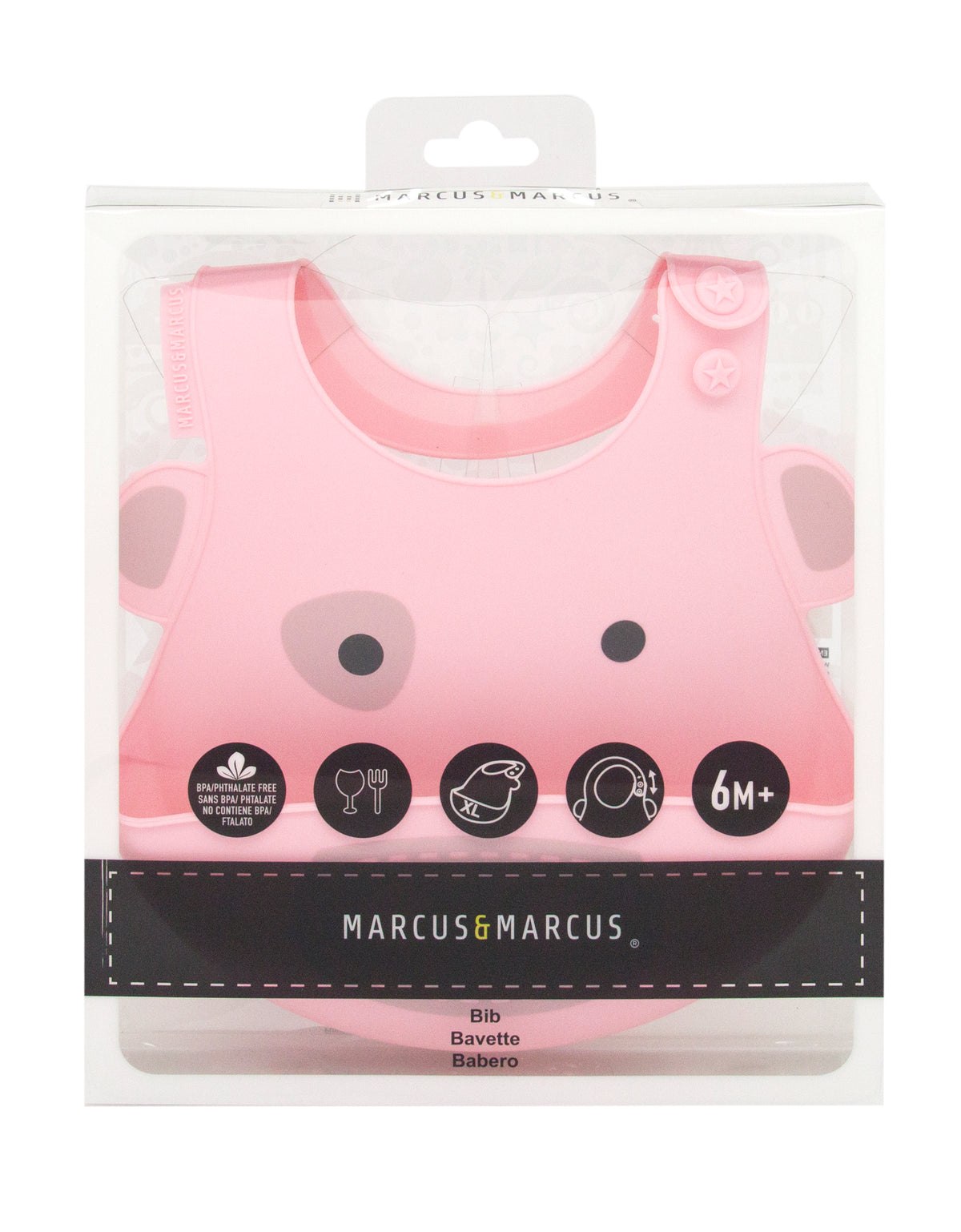 Babador Em Silicone Porquinha Pokey - Rosa