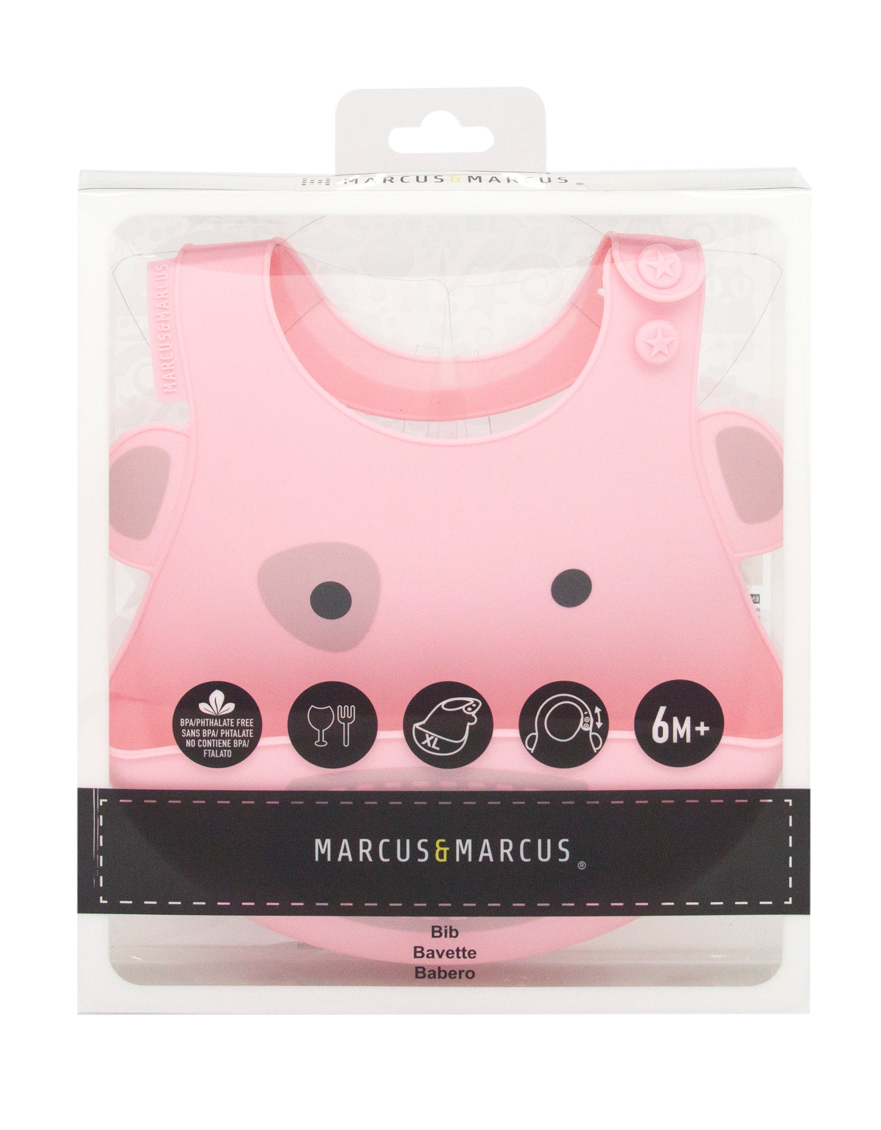 Babador Em Silicone Porquinha Pokey - Rosa