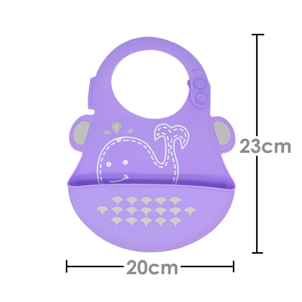Babador Em Silicone Baleia Willo - Lilás
