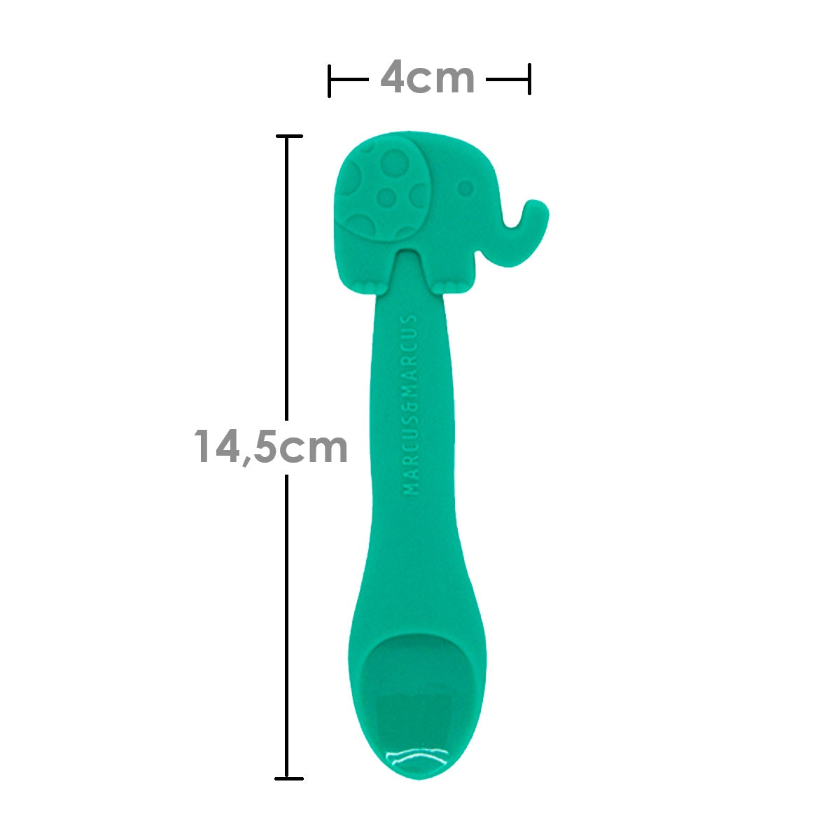 Colher Em Silicone Para Papinha Elefante Ollie - Verde