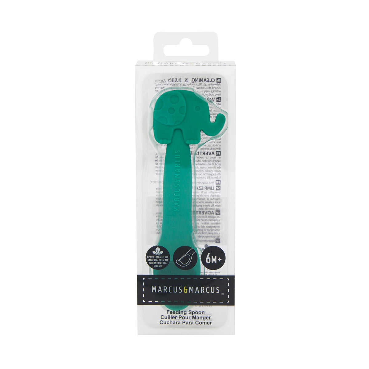 Colher Em Silicone Para Papinha Elefante Ollie - Verde