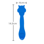 Colher Em Silicone Para Papinha Hipopótamo Lucas - Azul