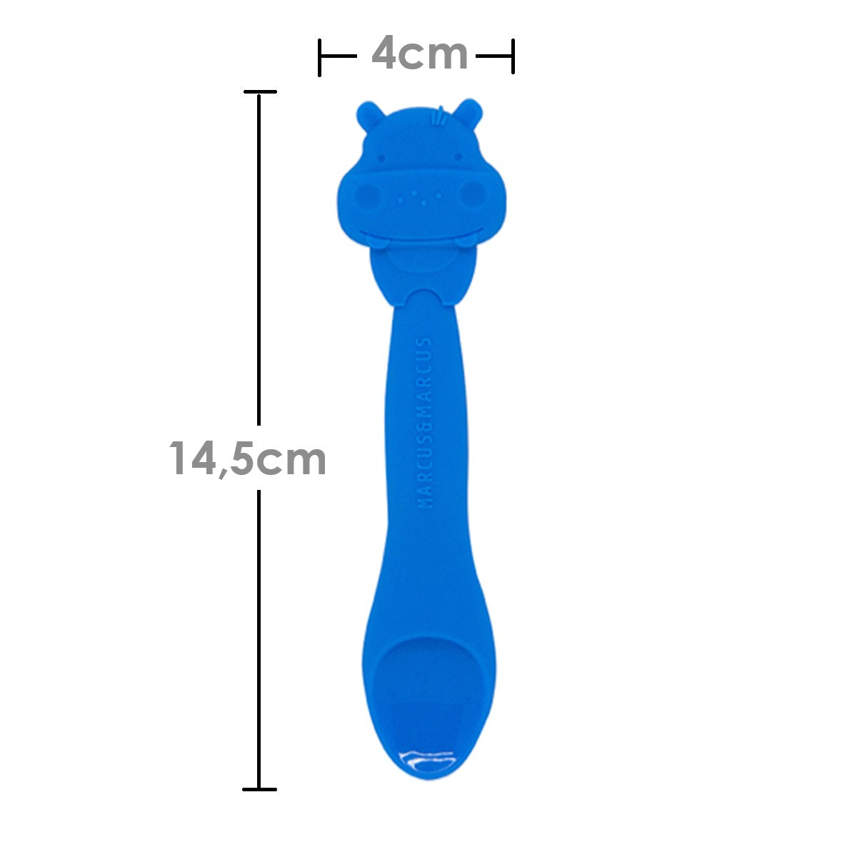 Colher Em Silicone Para Papinha Hipopótamo Lucas - Azul