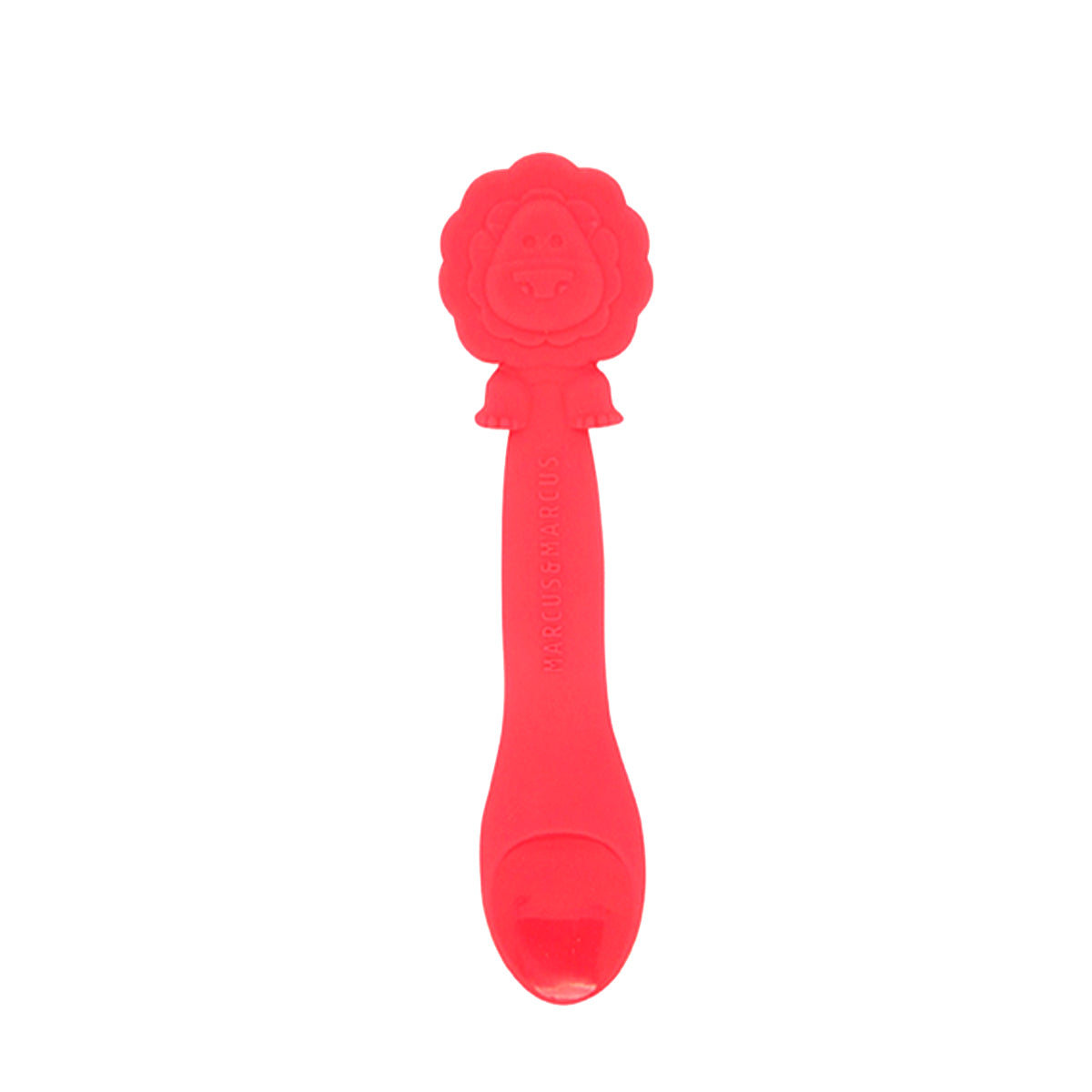 Colher Em Silicone Para Papinha Leão Marcus - Vermelho