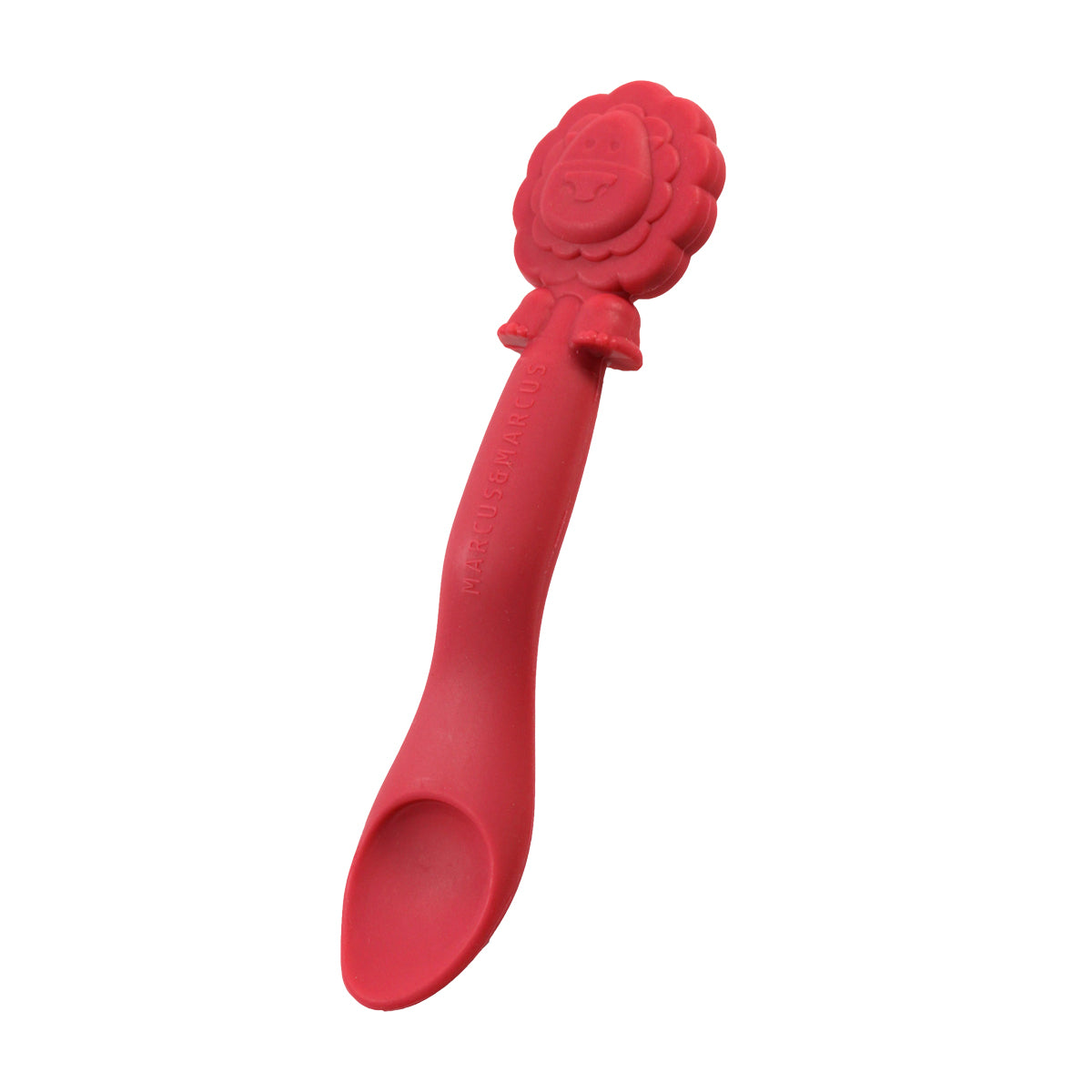 Colher Em Silicone Para Papinha Leão Marcus - Vermelho