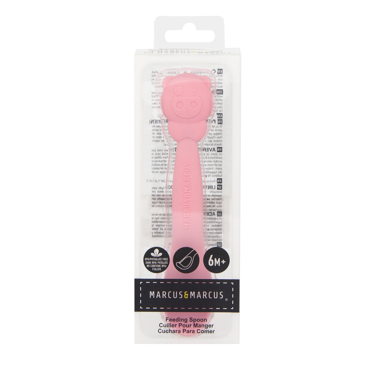 Colher Em Silicone Para Papinha Porquinha Pokey - Rosa