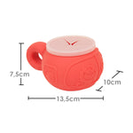 Porta Snacks Com Tampa Leão Marcus - Vermelho